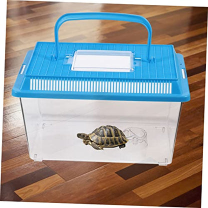Travel-Friendly Turtle Feeding Tank Multi-use Aquarium with Ramp for Rest Sunbathing Eating Laying Eggs Pet