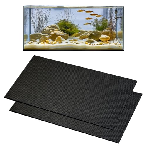 2 Pack Aquarium Leveling Mat for Under Tank 12''x 24''x 0.2'' | Fish Tank Pad Waterproof Shockproof Surface Texture Non-Slip Foam Without Adhesive Easy to Cut - size: 12''x 24''x 0.2''