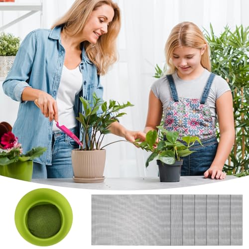 20PCS Flower Pot Hole Mesh Pad Drainage Screen Succulent Bonsai Mesh | Potting Mat Bonsai Mesh, Pots Substrate Barrier Plants Screen Mesh, Plant Pots Drainage Meshes, Preventing Soil Leakage