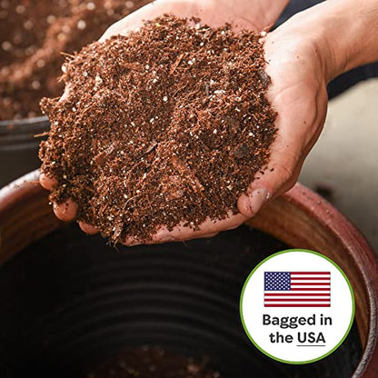 Perfect Plants Snake Plant Soil, 4 qt, Coco Coir Potting Mix | All-natural pine bark, perlite and sand blend for Sansevieria varieties, drains fast to protect roots, no added fertilizer - size: 4qt.
