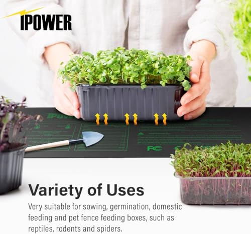 iPower 48"x20.75" Seedling Heat Mat with Temperature Adjustable Knob, Warm Waterproof Plant Heating Pad, for Germination, Breeding, Brewing - size: 48" x 20.75", style: with Adjustable Knob