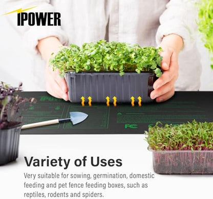 iPower 48"x20.75" Seedling Heat Mat with Temperature Adjustable Knob, Warm Waterproof Plant Heating Pad, for Germination, Breeding, Brewing - size: 48" x 20.75", style: with Adjustable Knob