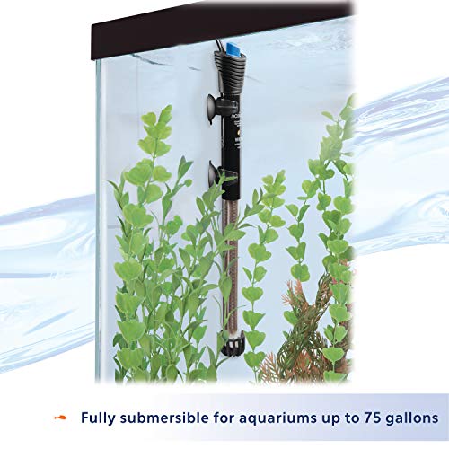 Aqueon Submersible Aquarium Fish Tank Heater For Up To 75 Gallon Aquariums, 200 Watts - size: 200 Watts