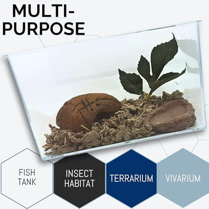 Eisco Aquarium Tank, Fish Tank, UV Protected, Polycarbonate, 1.75 Gallon | UV Protection Helps Clarity, Seamless One-Piece Design Makes Cleaning Easy, For Terrariums & Insect Habitats, Easy to Carry
