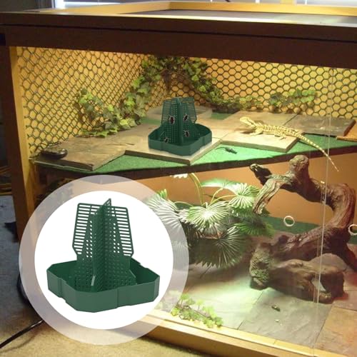 Reptile Dish Anti-Escape Superworm Feeder Live Worm Organizer Climb Column | Chameleon for Indoor Outdoor Tank Aquarium Accessories Gecko Lizard Bearded Dragon Snake Tortoise Reptile Spider
