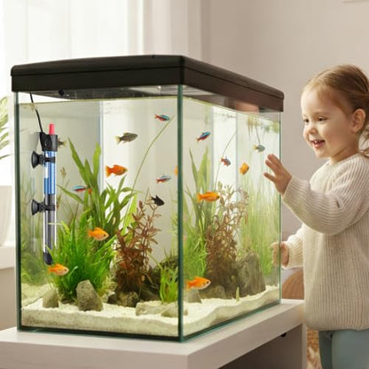 50W 100W 300W Submersible Aquarium Heater, Adjustable Glass Water Heater for 5 – 70 Gallon Fish and Turtle Tank (100W) - size: 100W for 10-30 gallon