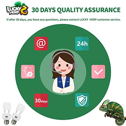 LUCKY HERP Reptile UVA UVB Light 5.0 13W Compact Fluorescent Tropical Terrarium Lamp - style: UVB5.0 13W