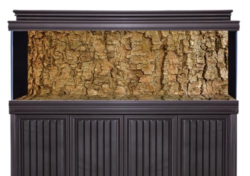 48x18 inches Aquarium Fabric Background Natural Tree Bark Aquarium Backdrop Wood Grain Fish Tank Aquatic Plants Background - size: 48X18inch