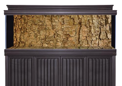 48x18 inches Aquarium Fabric Background Natural Tree Bark Aquarium Backdrop Wood Grain Fish Tank Aquatic Plants Background - size: 48X18inch