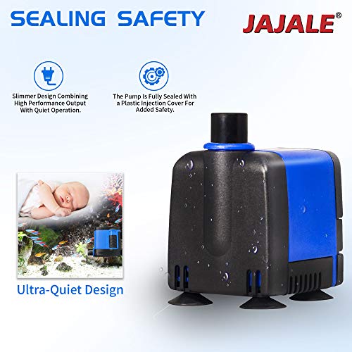 130 GPH Submersible Water Pump - Adjustable Quite Aquariums, Fountains, Hydroponics, and Pond Pump, 2.9 ft Lift, 6.5W - color: Blue; 1 Pack, size: 130 GPH