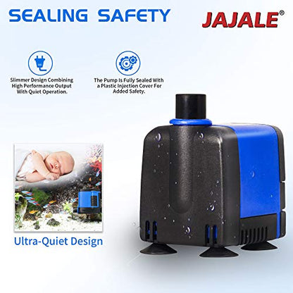 130 GPH Submersible Water Pump - Adjustable Quite Aquariums, Fountains, Hydroponics, and Pond Pump, 2.9 ft Lift, 6.5W - color: Blue; 1 Pack, size: 130 GPH