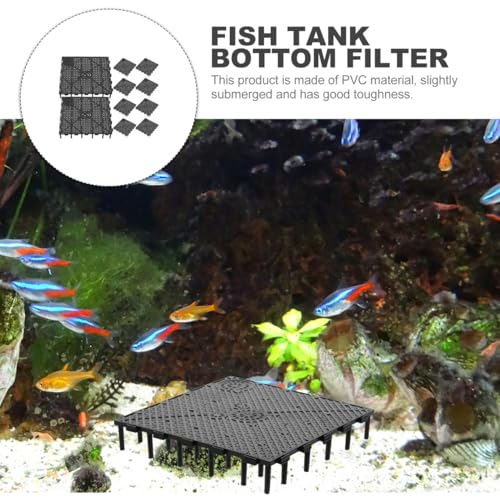 ULTECHNOVO Fish Tank Bottom Filter Plate 10 Pcs Aquarium Undergravel Filter Plates Splicing Bottom Board for Substrate Separation Water Flow Fish Breeding 5.90 X 5.90 X 1.06 in