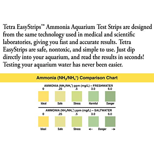 Tetra Non-Toxic Ammonia Test Strips, 100 Count (Pack of 10) | Dip Directly Into Aquarium For Fast, Accurate Results,Simple To Use - size: 100 Count (Pack of 10)