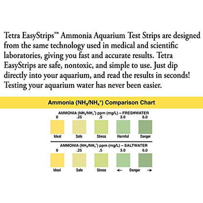 Tetra Non-Toxic Ammonia Test Strips, 100 Count (Pack of 10) | Dip Directly Into Aquarium For Fast, Accurate Results,Simple To Use - size: 100 Count (Pack of 10)