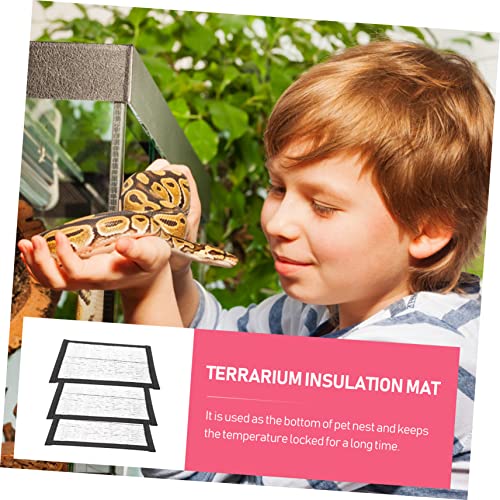 3sets Multifunctional Insulation Pad Reptile Basking Platform Heat Pad for Snakes Lizards 3pcs*3