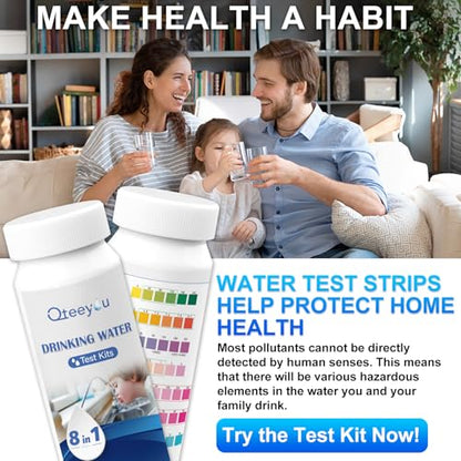 Lead Water Test Kit 2026 Upgraded 8 in 1 Home Drinking Water Testing Kits 50pcs, House Tap and Well Water Hardness Tester, Lead Test Strips for Alkalinity, pH, Copper, Nitrite&Chlorine