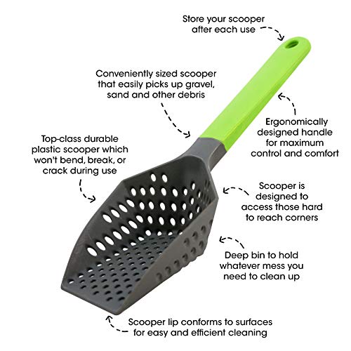 Easy to Clean Sifting Litter Scoop Shovel for Small Pets Or Reptile Terrarium Sand Waste,Green,9 inches - size: 9 inches