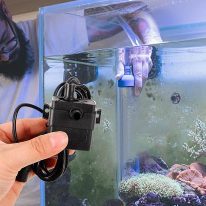 Mini Submersible Water Pump for Fountains and Fish Tanks with Quiet Operation, Abs Material, 90l/h to 240l/ Rate, Practical Small Pond Pump for Aquarium and Outdoor Use