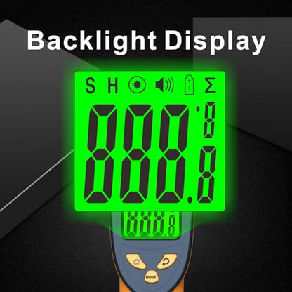 DEASOMIYE Infrared Laser Thermometer, Digital Infrared Laser Thermometer Gun with Adjustable Emissivity, IR Thermometer Temperature Gun for Cooking, Pizza Oven & Engine, -58℉～1022℉(-50℃～550℃) - color: Yellow