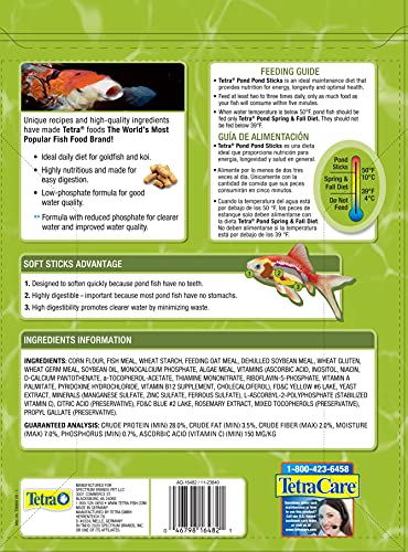 TetraPond Pond Sticks, Healthy Nutrition for Goldfish and Koi (Pack of 2) - size: 1 Pound (Pack of 2)