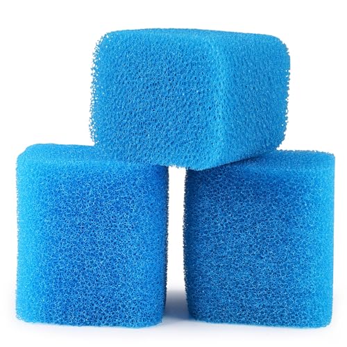 fishkeeper Replacement Filter Sponge for Aquariums, 3 Pack | Washable and Reusable Biological Filter Sponge Media - size: Replacement Sponge 3PCS