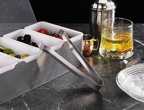 New Star Foodservice Restaurant-Grade Pom Tong, Stainless Steel, 6.5 Inch, Set of 6, Silver - size: 6.5-Inch - 6 Pack