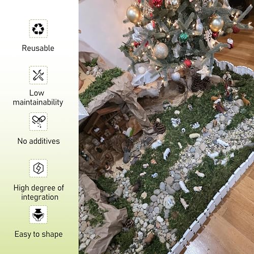 11 OZ Artificial Faux Green Moss for Crafts, Decorative Fake Moss Plant | Artificial Moss for Crafts, 11 OZ, Faux GreenDecorating Plants Indoor, Pot Filler for Artificial Plants