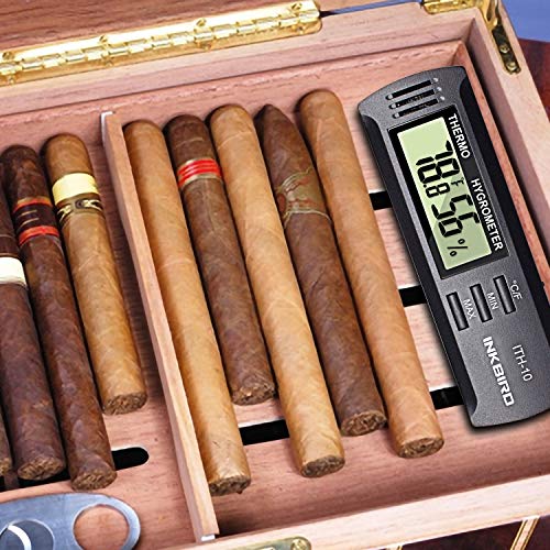Inkbird ITH-10 Digital Thermometer and Hygrometer Temperature Humidity Monitor for Aging Box Guitar Ukulele