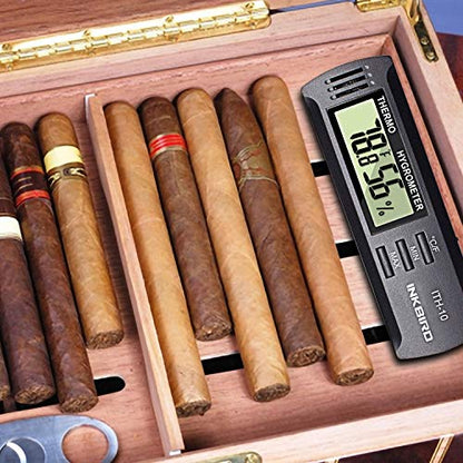 Inkbird ITH-10 Digital Thermometer and Hygrometer Temperature Humidity Monitor for Aging Box Guitar Ukulele