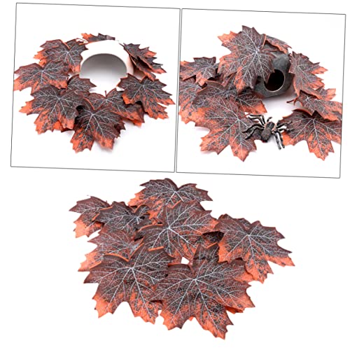 VOSAREA Snakes Cage Decor Reptile Tank Decor Pet Supplies Reusable Maple Leaf Litter