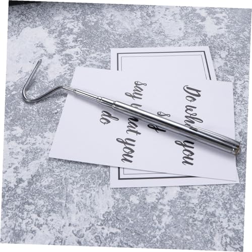 Toyvian 2pcs Stainless Steel Telescoping Snake Catcher Hooks Reptile Grabbing Tools with Smooth Edges for Safe Handling and Feeding of Snakes and Lizards