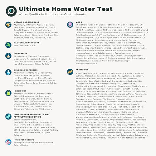 Ultimate Home Water Test Kit for Drinking Water | Tests for 250+ Parameters Like Lead, Bacteria, and VOCs | EPA Certified Well or Tap Water Test