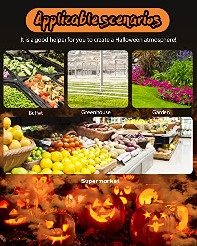 12-Head Ultrasonic Mist Maker Fog Machine – High-Output Fogger for Halloween Decor, Greenhouse, Pond, Fishtank, Rockery & Holiday Displays (110V, Includes Power Supply & Float)