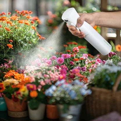 FLAIROSOL Original Plant Mister Continuous Spray Bottle, 300ml, White/Green | Continuous water mist for plants, flowers & cleaning, versatile fine mist sprayer