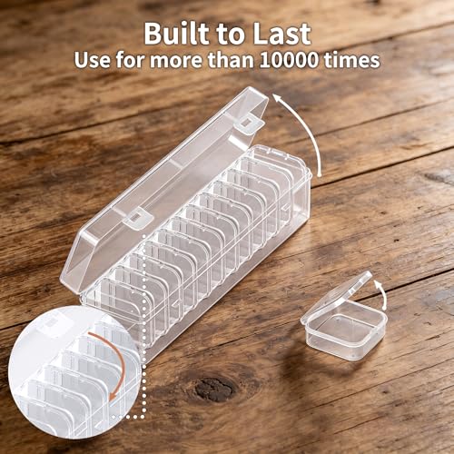 Bead Organizer Box, 13 Pcs Compartments Clear Plastic Storage Containers Set for Bracelet Making DIY, Jewelry, Small Parts - size: 13 Compartments