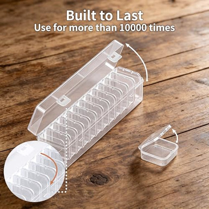 Bead Organizer Box, 13 Pcs Compartments Clear Plastic Storage Containers Set for Bracelet Making DIY, Jewelry, Small Parts - size: 13 Compartments