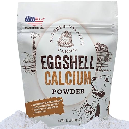 12 oz Pure U.S.A. Eggshell Powder for Dogs/Cats, Finely Ground, Calcium Supplement