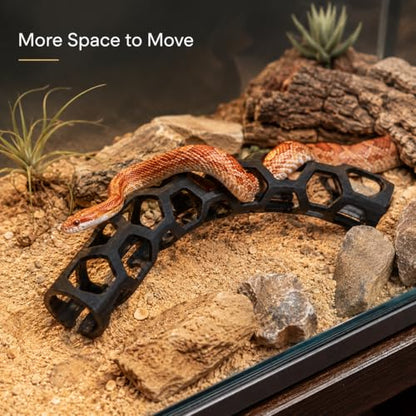 Premium Reptile Enrichment Toy, Seamless Snake Tunnel & Climbing Maze for Western Hognose, Corn Snakes, Milk Snakes & Small Reptiles, Safe Terrarium Habitat Decor, Fits Body Under 20mm