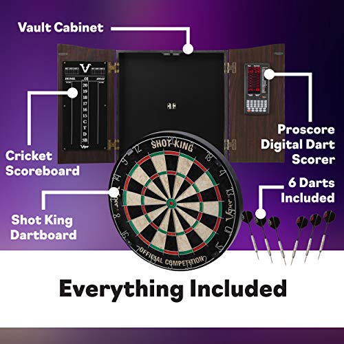 Deluxe Dartboard Cabinet with Integrated Pro Score and Cricket Scoreboard - style: Standard
