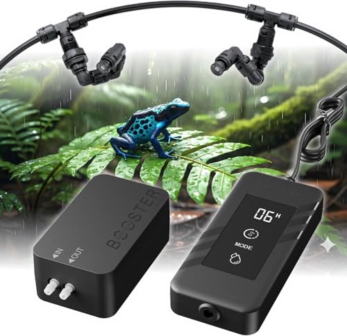 MRREPTILE Reptile Automatic Mister, Misting System for Reptiles, Auto Rain Sprayer for Chameleon, Turtle, Frog, Crested Gecko, Plants, Terrarium Tank Humidifier - size: Nano Mister