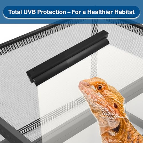 T5 UVB Reptile Light Fixture Kit – 8W High-Output 10.0 UVB Bulb for Bearded Dragons, Turtles & Lizards – Liner UVA/UVB Lighting for Basking & Vitamin D3 Synthesis - size: UVB10.0 8W T5 Kit