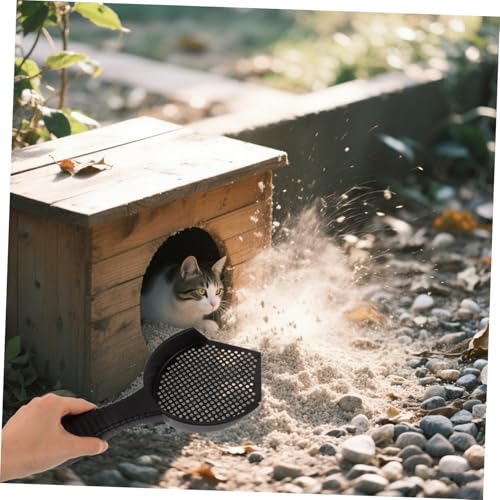Kisangel 2Pcs Cat Litter Scoop Set with Ergonomic Grip Durable Plastic for Easy Sifting of Cat Waste and Reptile Comfortable Cleaning Tool for Litter Box Maintenance