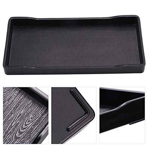 GLOGLOW Tortoise Food Bowl Anti Slip Plastic Square Feeding Dish for Lizard Chameleon Bearded Dragon Gecko Reptile Small Pet (Black)