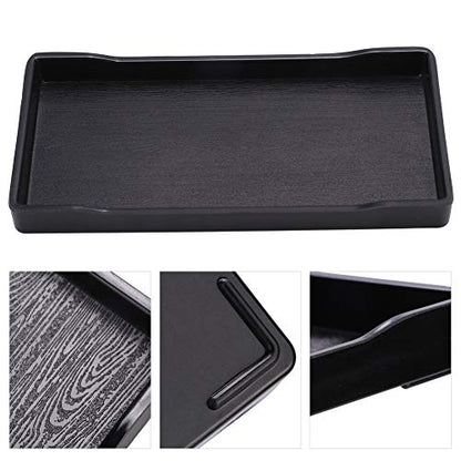GLOGLOW Tortoise Food Bowl Anti Slip Plastic Square Feeding Dish for Lizard Chameleon Bearded Dragon Gecko Reptile Small Pet (Black)