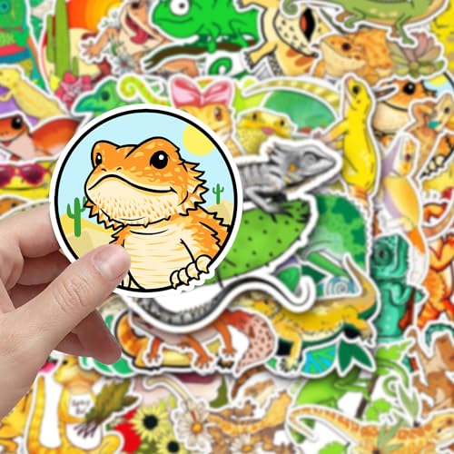 200 Pieces Reptile Stickers Frog Lizard Gecko Snake Stickers for Laptop, Guitar, Motorcycle, Bike, Skateboard, Luggage