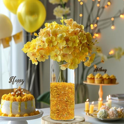 1.3 LB Crushed Glass Broken Fire Glass Pieces for Crafts,Resin Arts,Yellow | Crush Terrarium Rocks Stones for Fire Pit,Succulents,Fall Vase Fillers,Candle Holder Filler - color: Yellow
