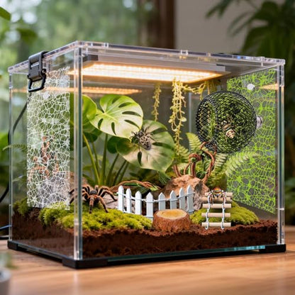 8 Pcs Jumping Spider Hide Enclosure Habitat Decor Set | Magnetic Hiding Habitat Magnetic Hideout Cave for Jumping Spiders, Tarantulas, Reptile Hides and Caves Decorr - size: Style B