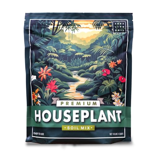 Agralife Houseplant Soil 4 Quarts Premium Organic Mix for Indoor Plants | Balanced moisture. Healthy growth. Premium organic soil supports monstera, pothos, snake plants, and more. - style: House Plant Soil Mix