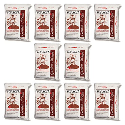 Michigan Peat 10 Pack Garden Magic Indoor and Outdoor Organic Planting Potting Topsoil Mix Blend with Moisture Retention, 40-Pound Bag - size: 40-Pound (10 Pack)