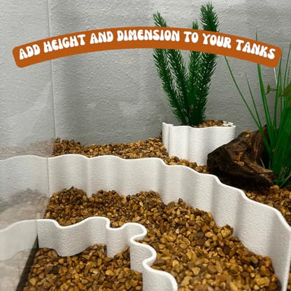REEFSHAPE Aquarium or Terrarium Substrate Cliffs Combo Pack | Separate Substrate Layers in Aquariums or Terrariums to Create Cliffs & Depth | Made in USA (Cliff Combo, White) - color: Cliff Combo, White